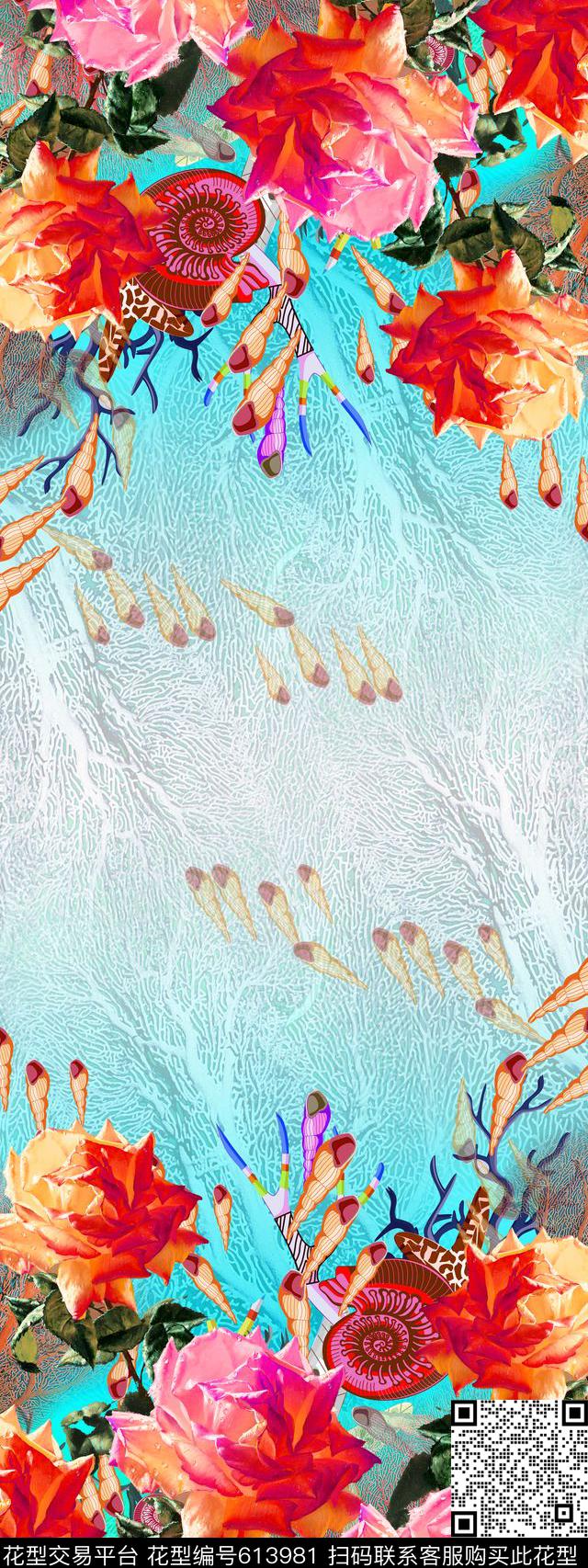 围巾华亿平台渐变。双边定位数码印花华亿平台下载（图片编号: 613981） - 瓦栏（Walan）