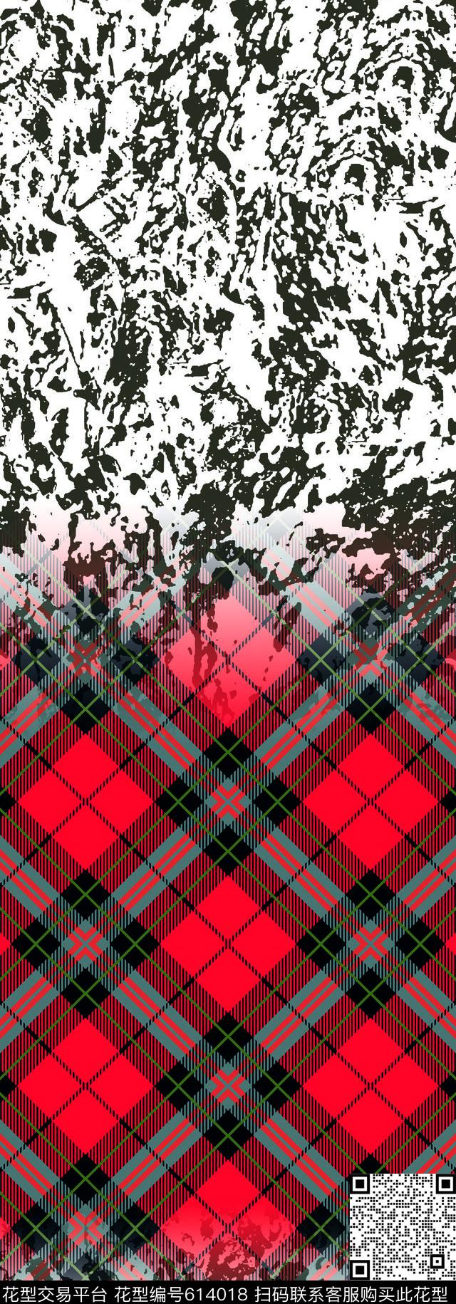 格子斑点定位数码印花华亿平台下载（图片编号: 614018） - 瓦栏（Walan）