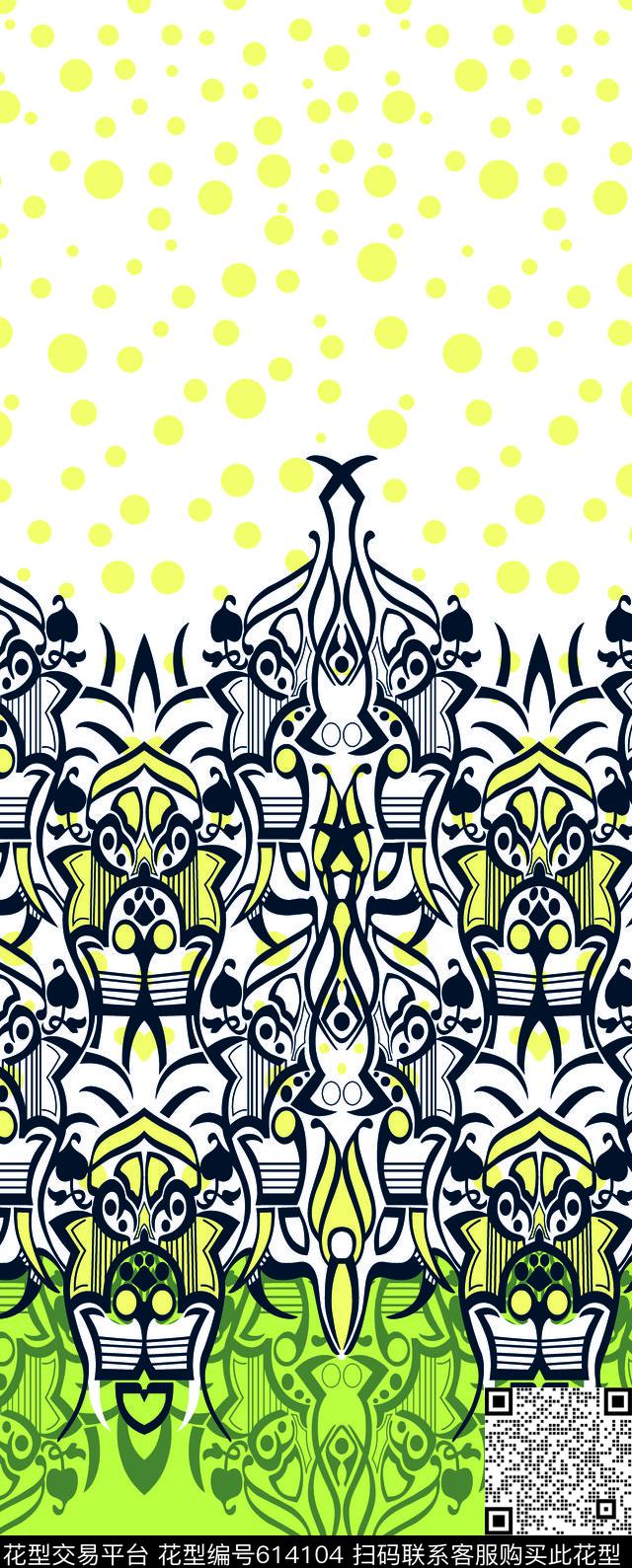 条纹定位花纹传统印花华亿平台下载（图片编号: 614104） - 瓦栏（Walan）