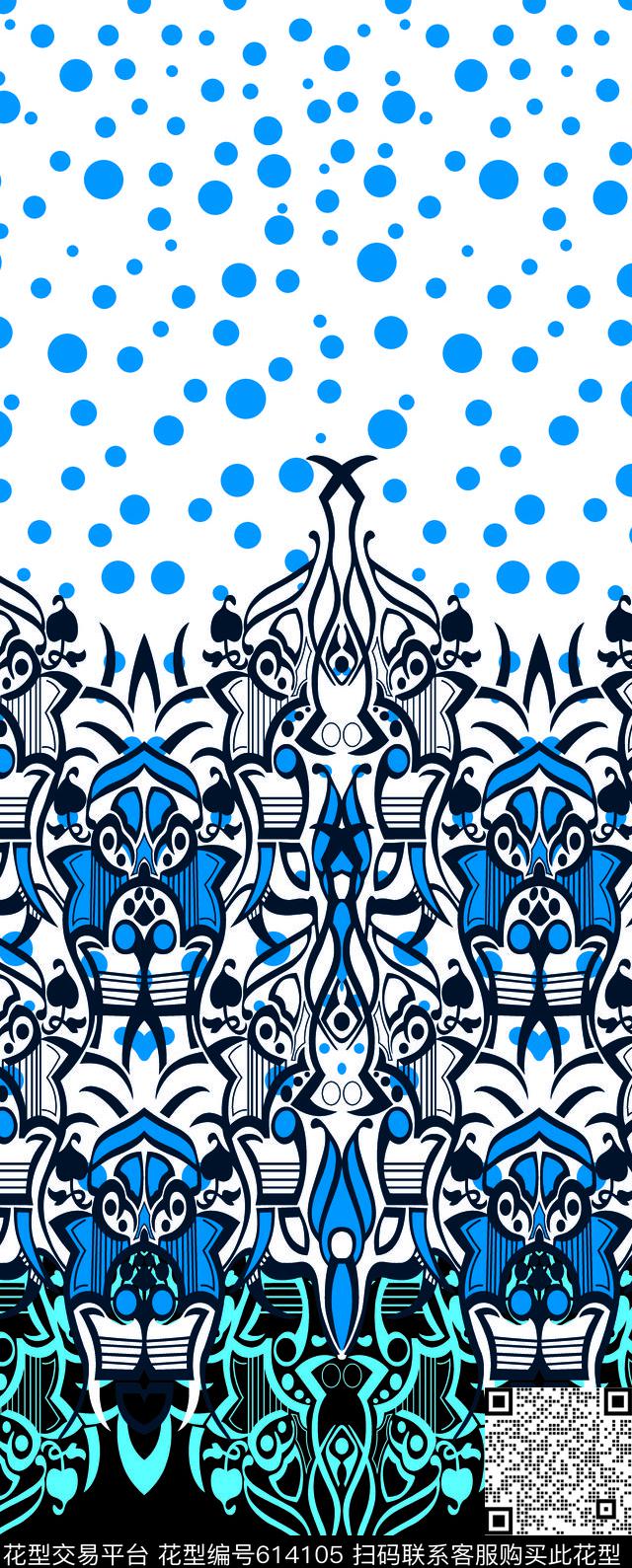 条纹定位花纹传统印花华亿平台下载（图片编号: 614105） - 瓦栏（Walan）