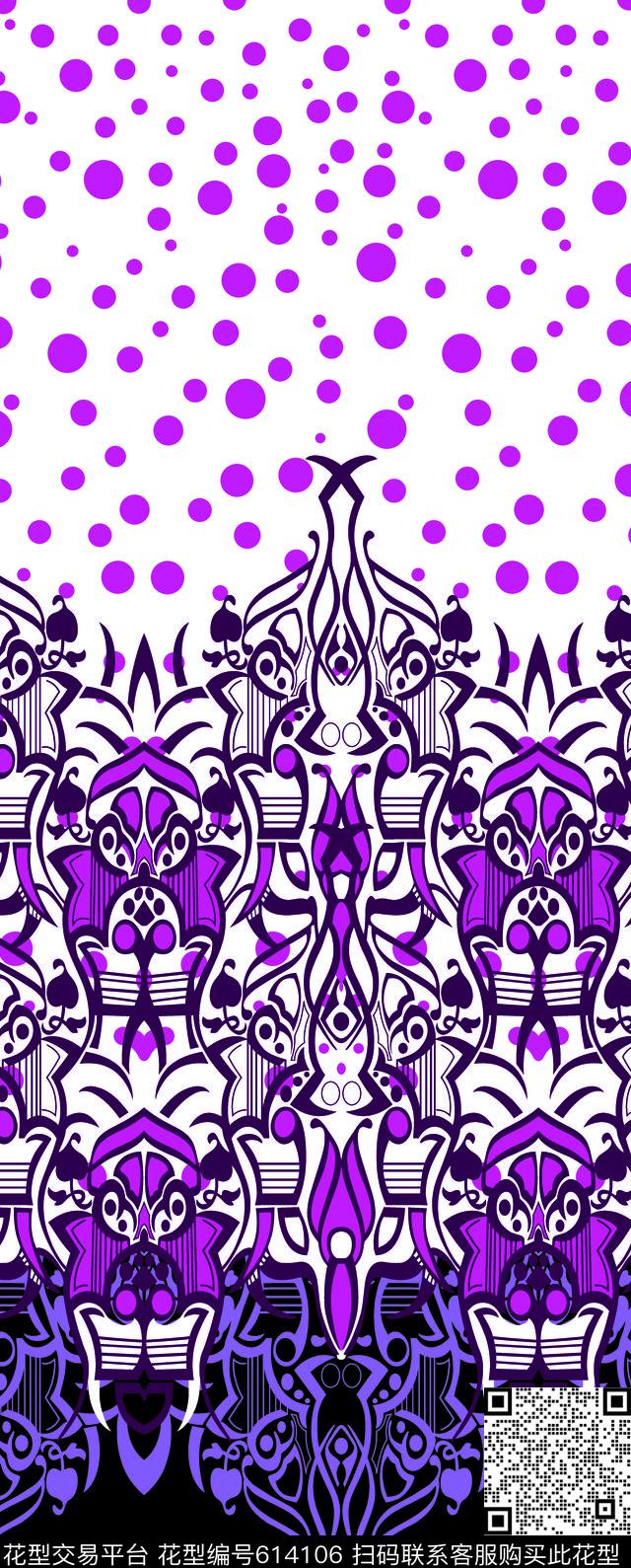 条纹定位花纹传统印花华亿平台下载（图片编号: 614106） - 瓦栏（Walan）