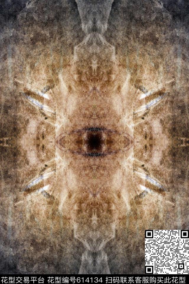 油墨纹理笔触数码印花华亿平台下载（图片编号: 614134） - 瓦栏（Walan）