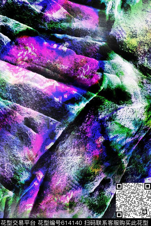抽象水彩大理石数码印花华亿平台下载（图片编号: 614140） - 瓦栏（Walan）