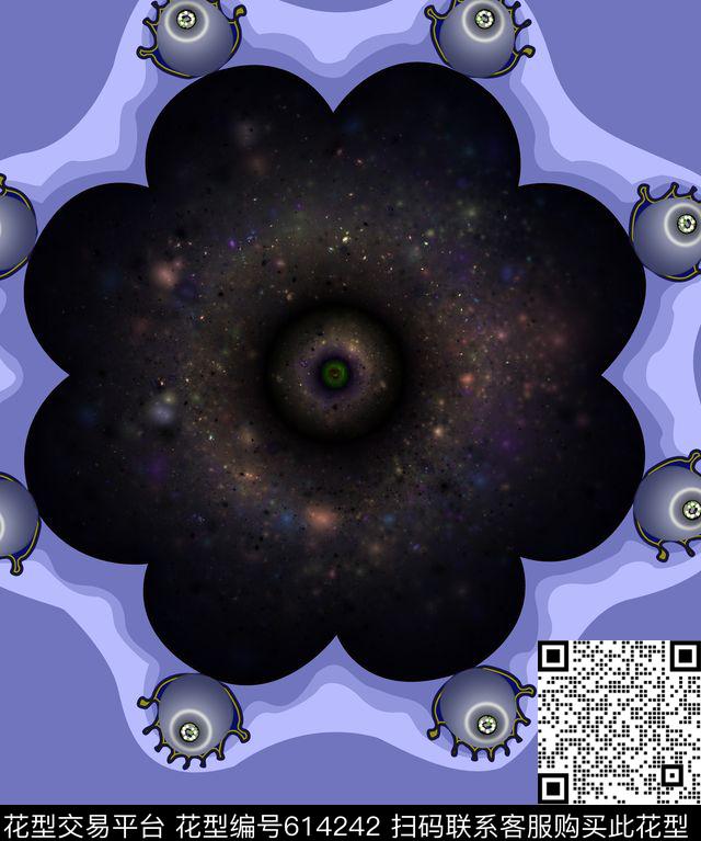 个性时尚绚丽数码印花华亿平台下载（图片编号: 614242） - 瓦栏（Walan）