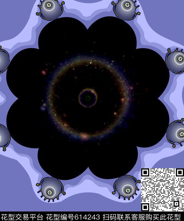 个性时尚绚丽数码印花华亿平台下载（图片编号: 614243） - 瓦栏（Walan）