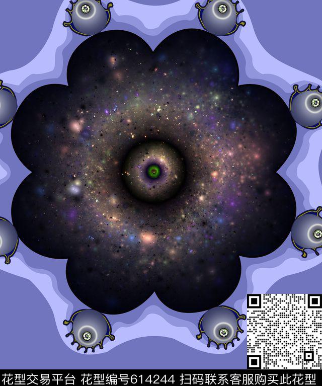 个性时尚绚丽数码印花华亿平台下载（图片编号: 614244） - 瓦栏（Walan）