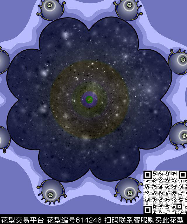 个性时尚绚丽数码印花华亿平台下载（图片编号: 614246） - 瓦栏（Walan）