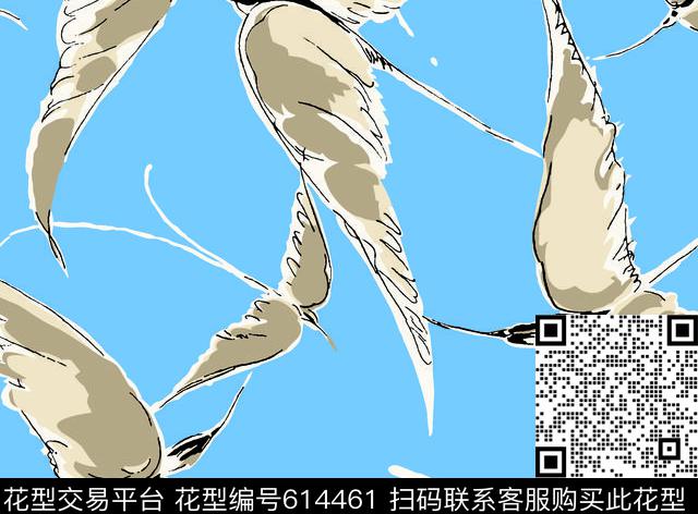 鸟动物大雁传统印花华亿平台下载（图片编号: 614461） - 瓦栏（Walan）