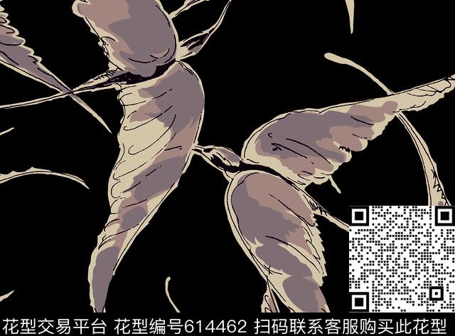 鸟动物大雁传统印花华亿平台下载（图片编号: 614462） - 瓦栏（Walan）