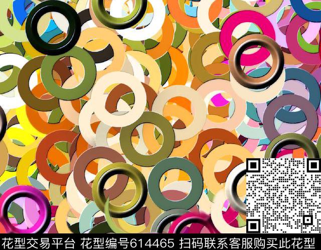 几何圆圈层次数码印花华亿平台下载（图片编号: 614465） - 瓦栏（Walan）