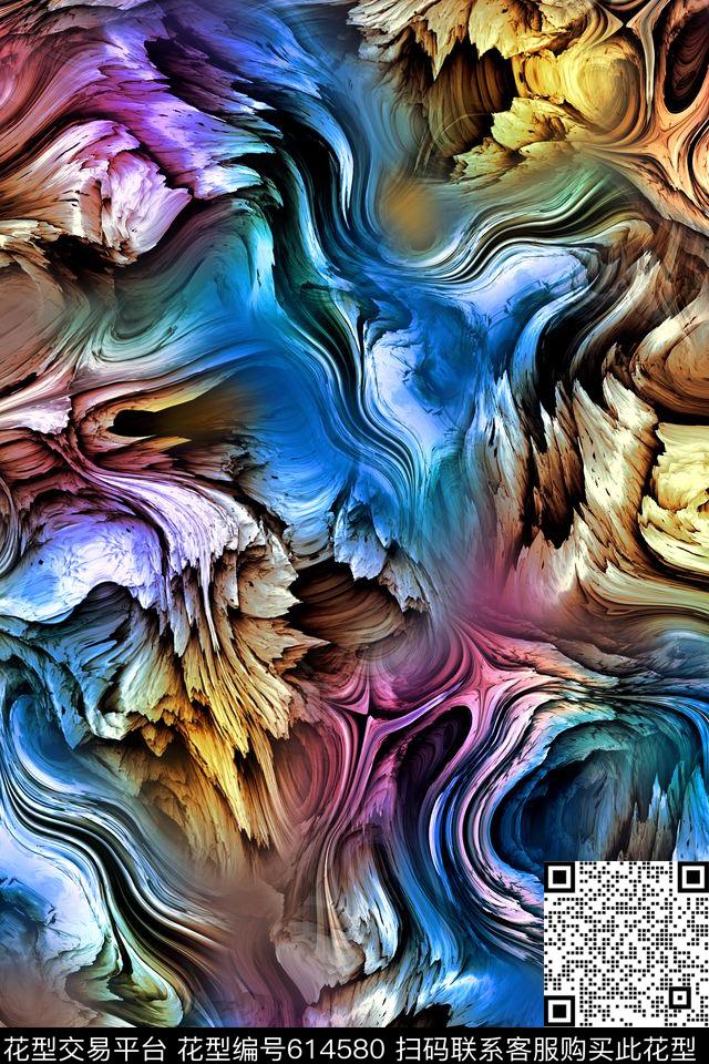 分形树纹肌理数码印花华亿平台下载（图片编号: 614580） - 瓦栏（Walan）