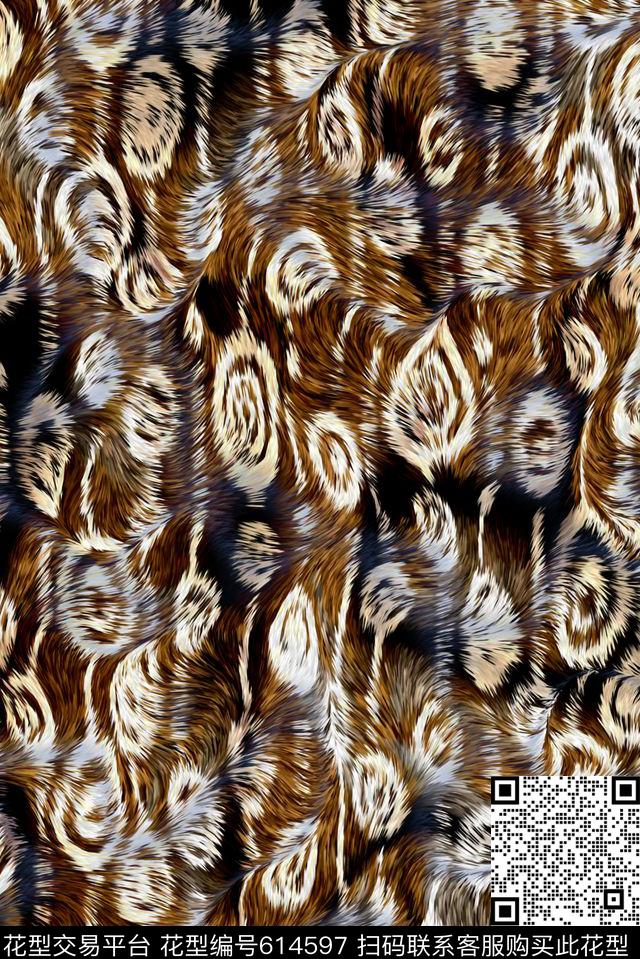 豹纹男装沙发布数码印花华亿平台下载（图片编号: 614597） - 瓦栏（Walan）