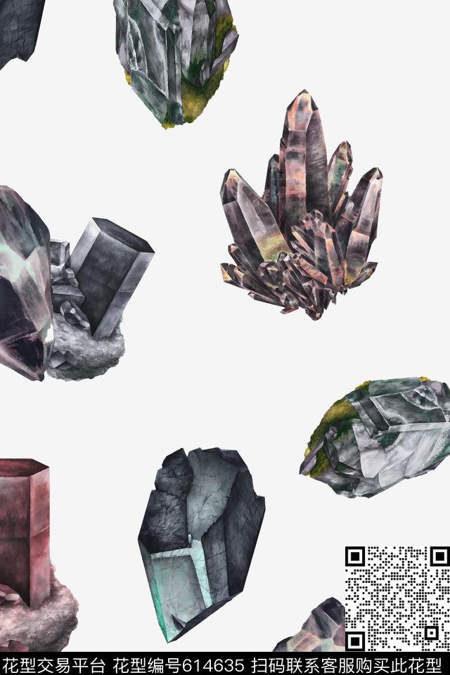 大理石纹未来科技立体几何数码印花华亿平台下载（图片编号: 614635） - 瓦栏（Walan）