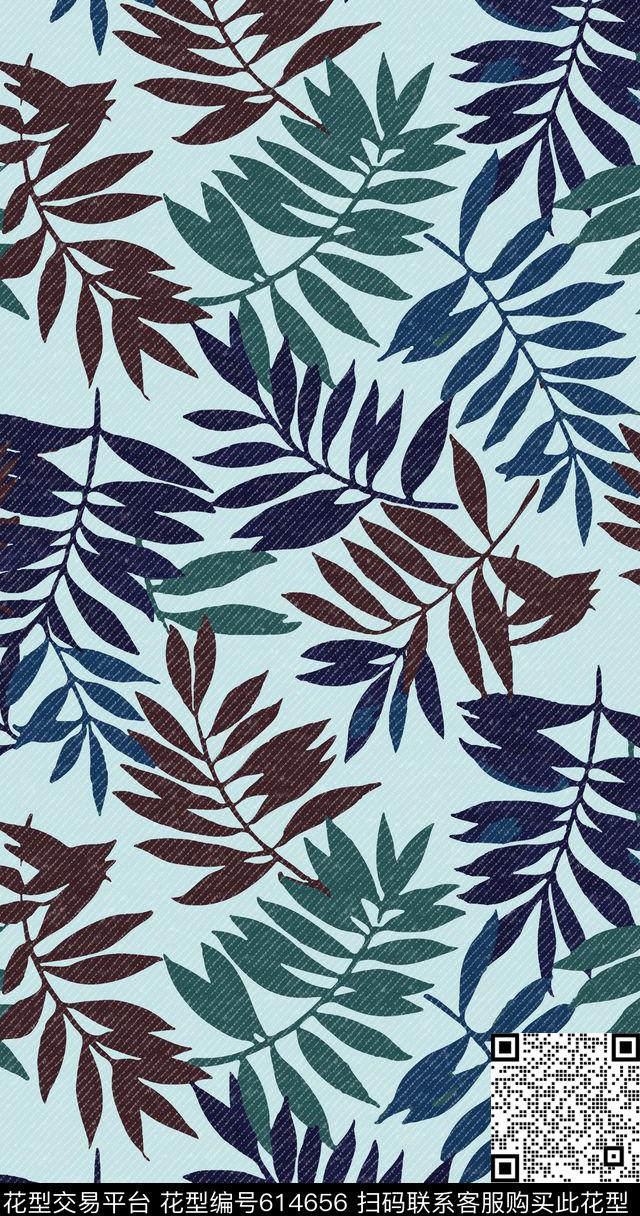 叶子女装家纺传统印花华亿平台下载（图片编号: 614656） - 瓦栏（Walan）