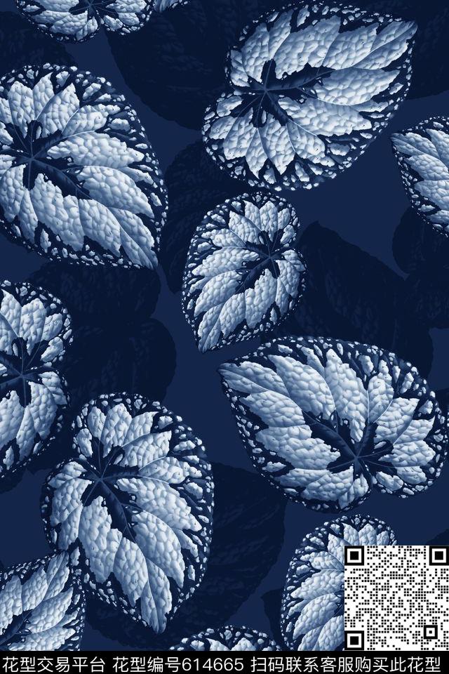 抽象几何清爽梦幻艺术平底立体手绘满版最新高清数码蕾丝民族中国风绣花珠宝肌理时尚潮

流大牌复古欧美风树叶热带风情女装裙数码印花华亿平台下载（图片编号: 614665） - 瓦栏（Walan）