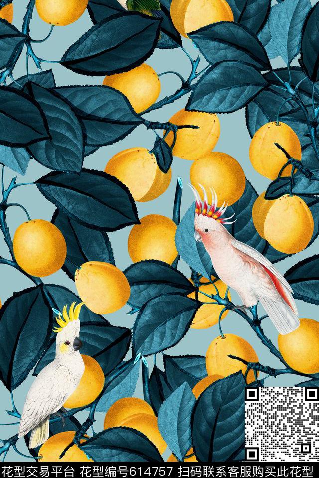 数码柠檬热带数码印花华亿平台下载（图片编号: 614757） - 瓦栏（Walan）