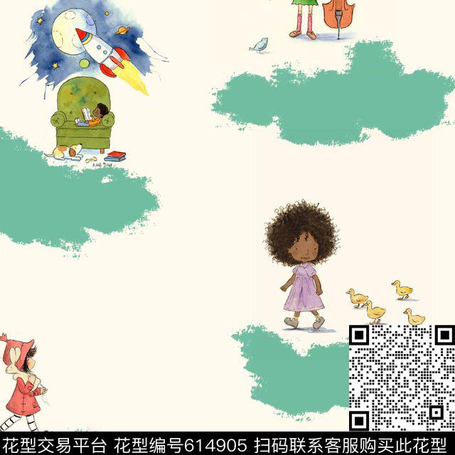 春夏少女。梦想春游数码印花华亿平台下载（图片编号: 614905） - 瓦栏（Walan）