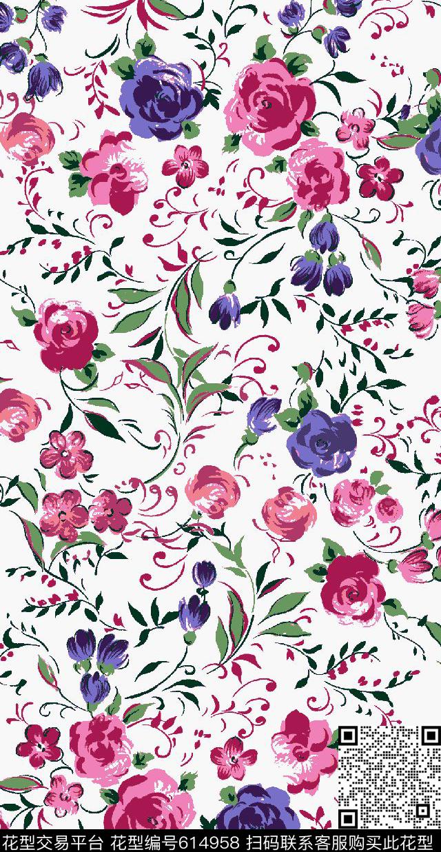 泳装家纺面料数码印花华亿平台下载（图片编号: 614958） - 瓦栏（Walan）