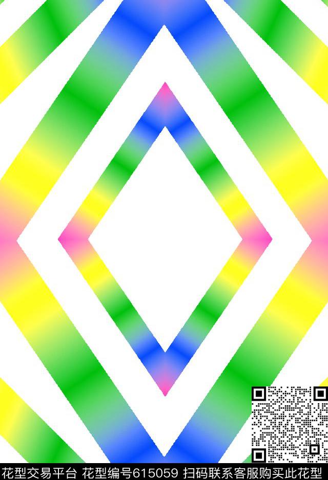休闲风格子彩色渐变数码印花华亿平台下载（图片编号: 615059） - 瓦栏（Walan）