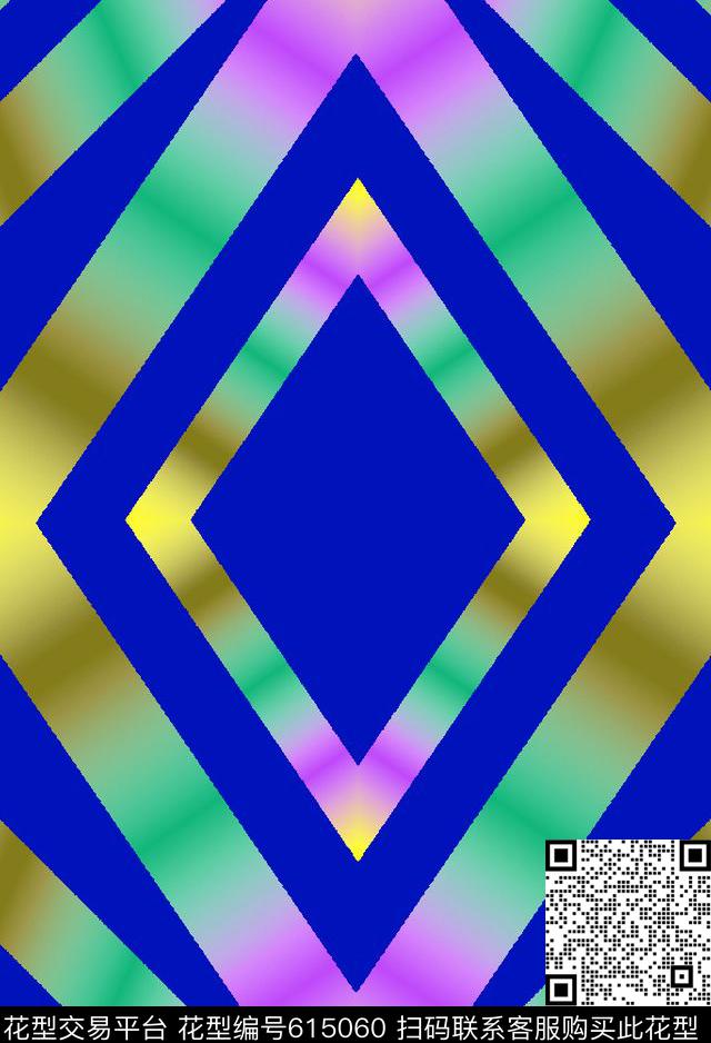 休闲风格子彩色渐变数码印花华亿平台下载（图片编号: 615060） - 瓦栏（Walan）