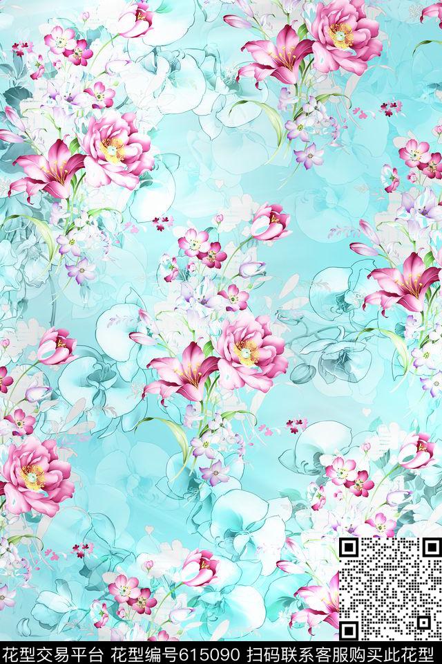 L.D~清新L.D~浪漫L.D~渐变数码印花华亿平台下载（图片编号: 615090） - 瓦栏（Walan）