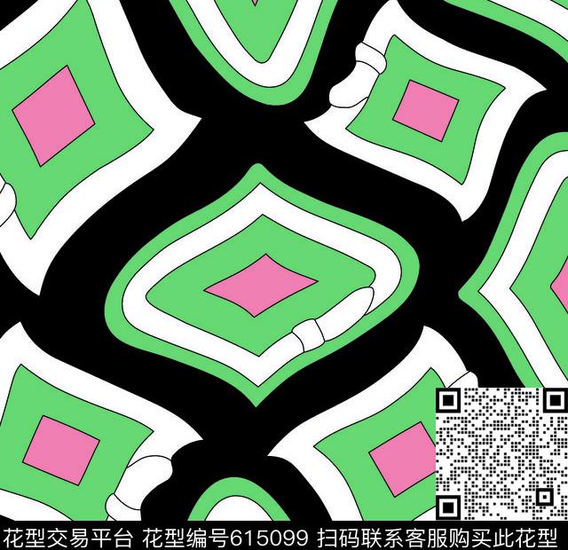 几何图案格子传统印花华亿平台下载（图片编号: 615099） - 瓦栏（Walan）