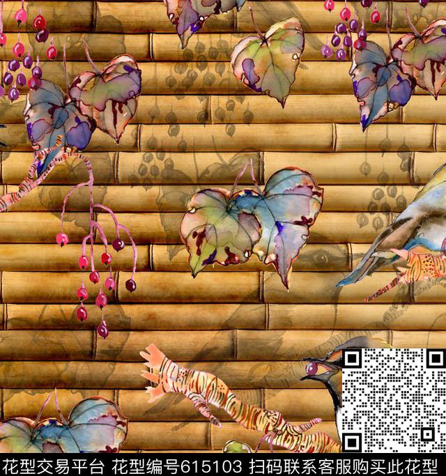 时尚欧美潮流数码印花华亿平台下载（图片编号: 615103） - 瓦栏（Walan）