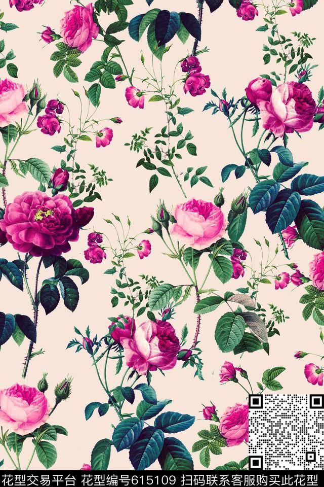 碎花L.D~清新L.D~浪漫传统印花华亿平台下载（图片编号: 615109） - 瓦栏（Walan）