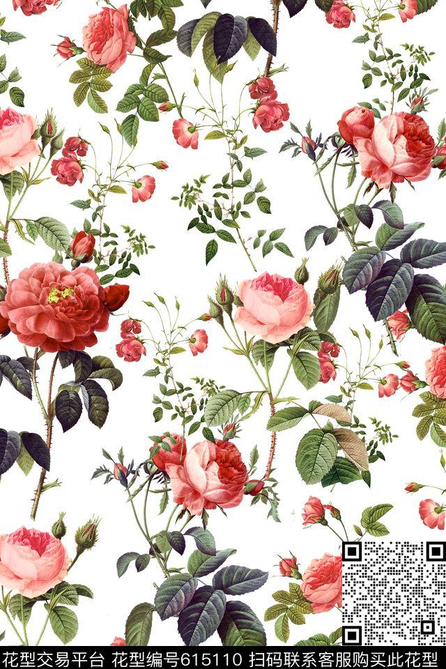 碎花L.D~清新L.D~浪漫传统印花华亿平台下载（图片编号: 615110） - 瓦栏（Walan）