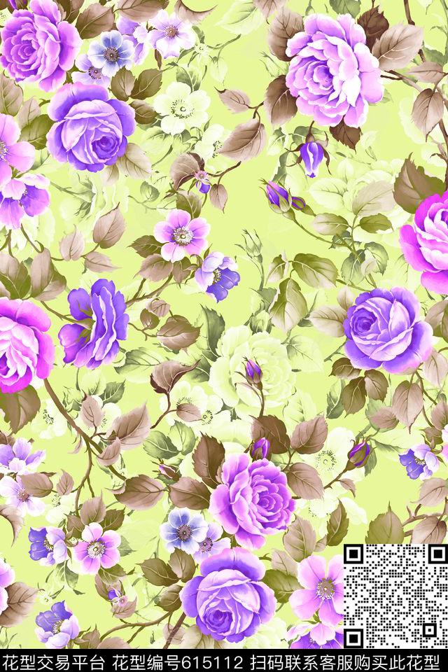 L.D~浪漫L.D~清新L.D~花卉传统印花华亿平台下载（图片编号: 615112） - 瓦栏（Walan）