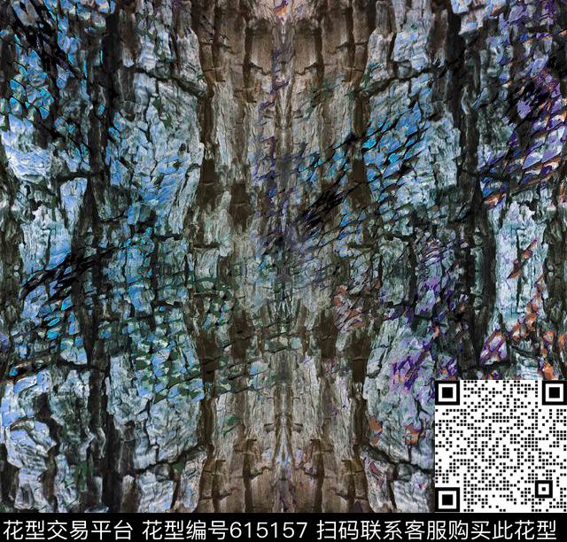 肌理树皮纹理面料花数码印花华亿平台下载（图片编号: 615157） - 瓦栏（Walan）