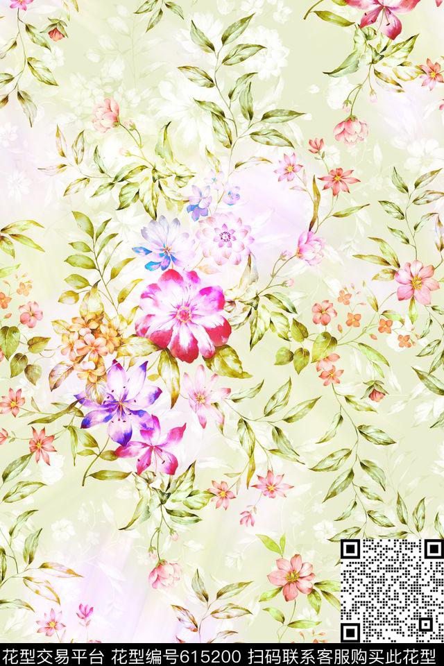 L.D~浪漫L.D~清新L.D~花卉数码印花华亿平台下载（图片编号: 615200） - 瓦栏（Walan）