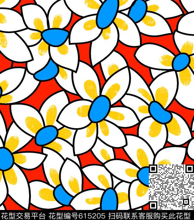 花朵花卉菊花传统印花华亿平台下载（图片编号: 615205） - 瓦栏（Walan）