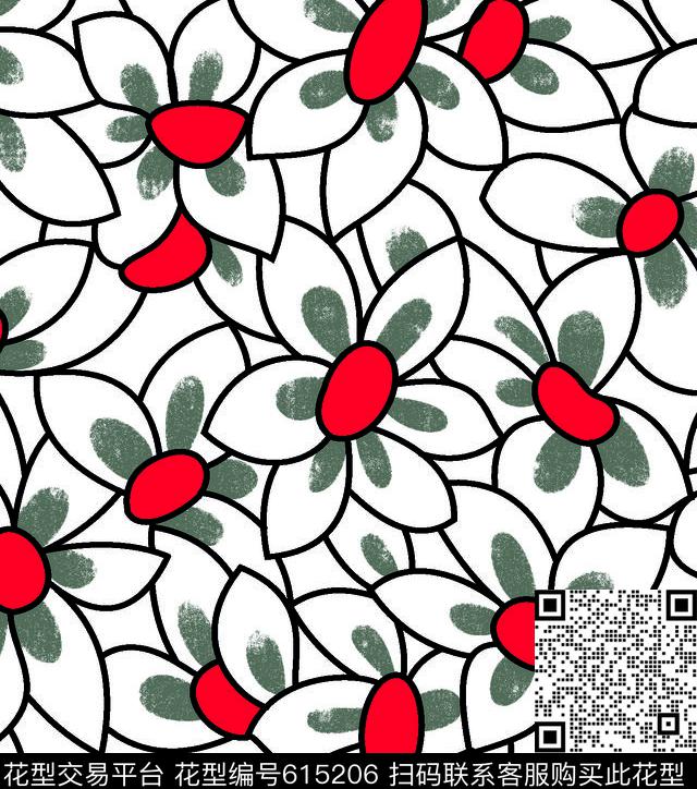 花朵花卉菊花传统印花华亿平台下载（图片编号: 615206） - 瓦栏（Walan）