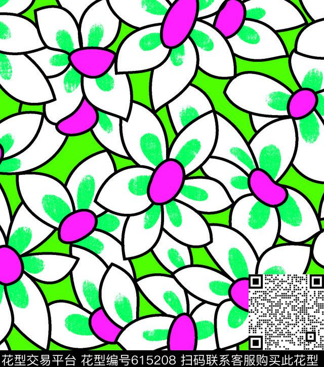 花朵花卉菊花传统印花华亿平台下载（图片编号: 615208） - 瓦栏（Walan）