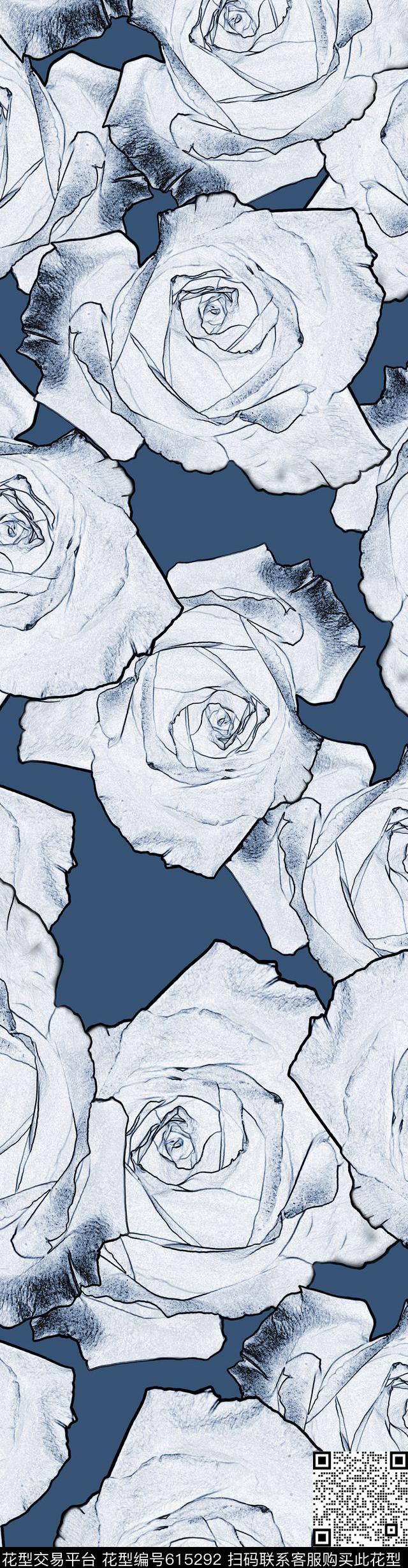 休闲时尚玫瑰传统印花华亿平台下载（图片编号: 615292） - 瓦栏（Walan）