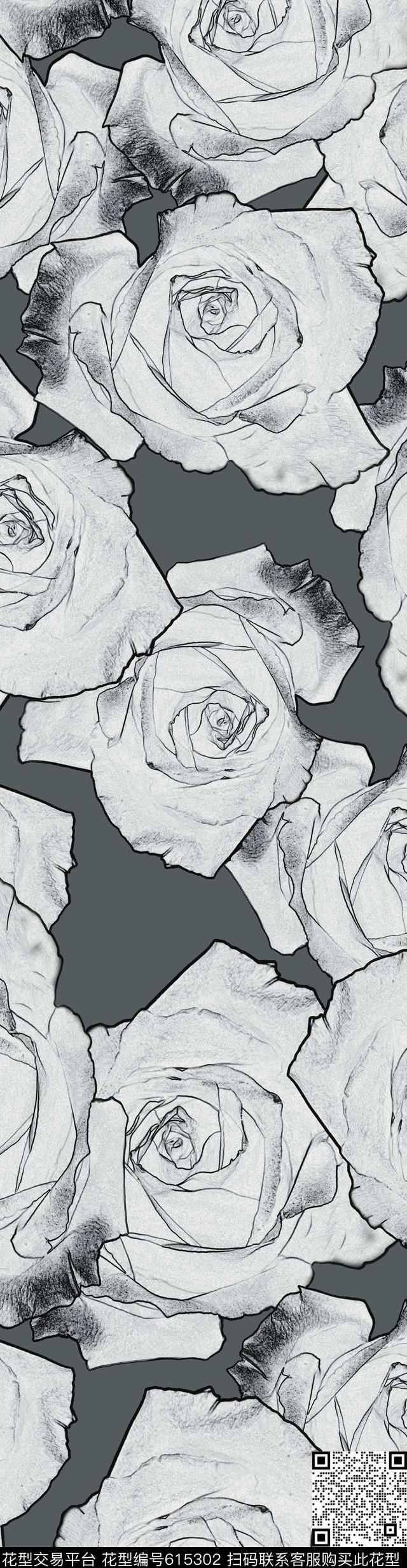 休闲时尚玫瑰传统印花华亿平台下载（图片编号: 615302） - 瓦栏（Walan）