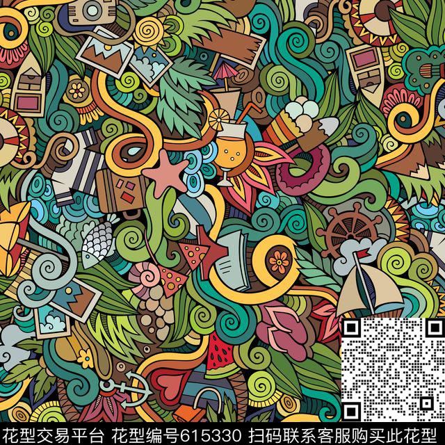 民族风不规则几何解构传统印花华亿平台下载（图片编号: 615330） - 瓦栏（Walan）