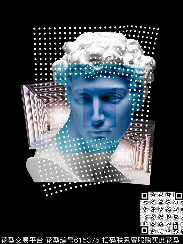 石膏像建筑物几何数码印花华亿平台下载（图片编号: 615375） - 瓦栏（Walan）