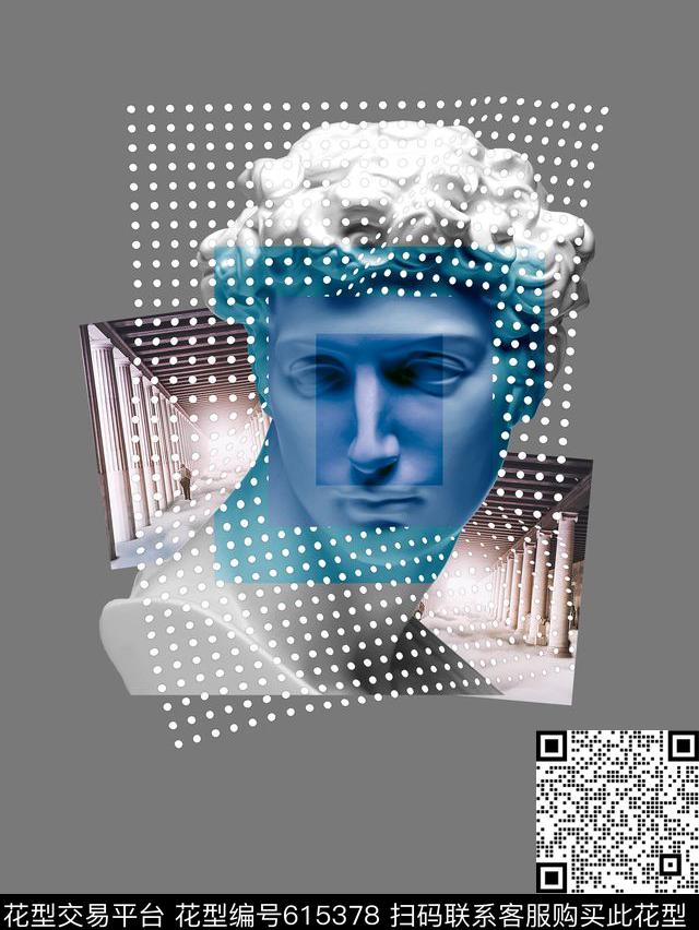 石膏像建筑物几何数码印花华亿平台下载（图片编号: 615378） - 瓦栏（Walan）