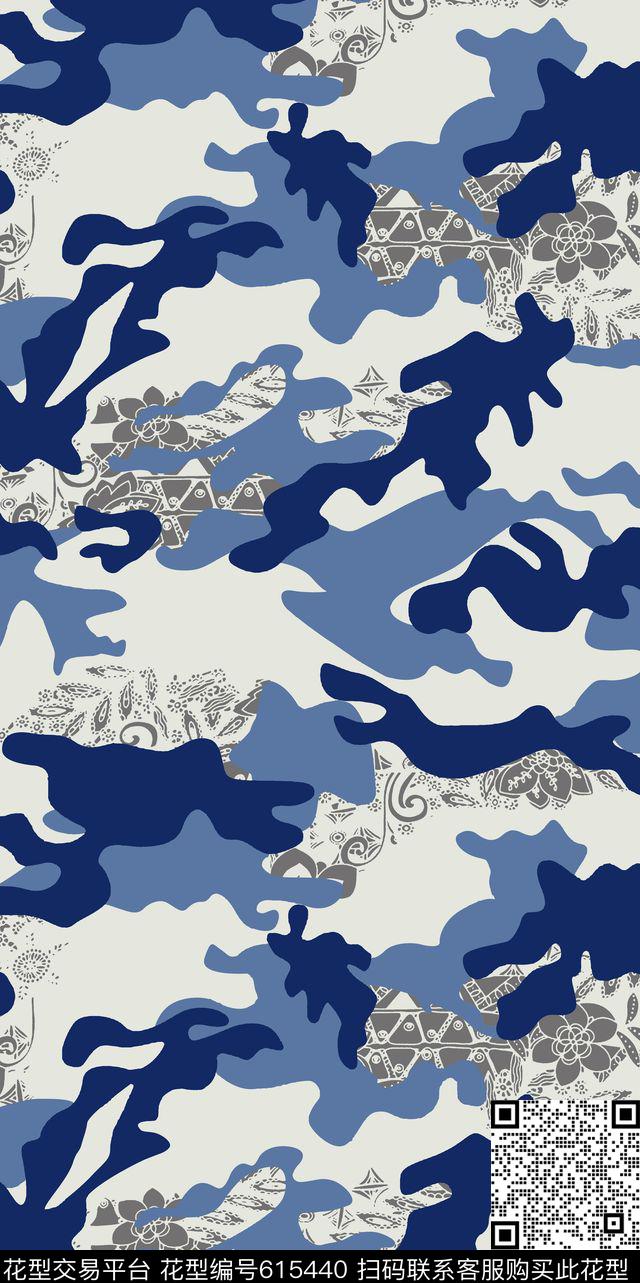 花几何花卉传统印花华亿平台下载（图片编号: 615440） - 瓦栏（Walan）