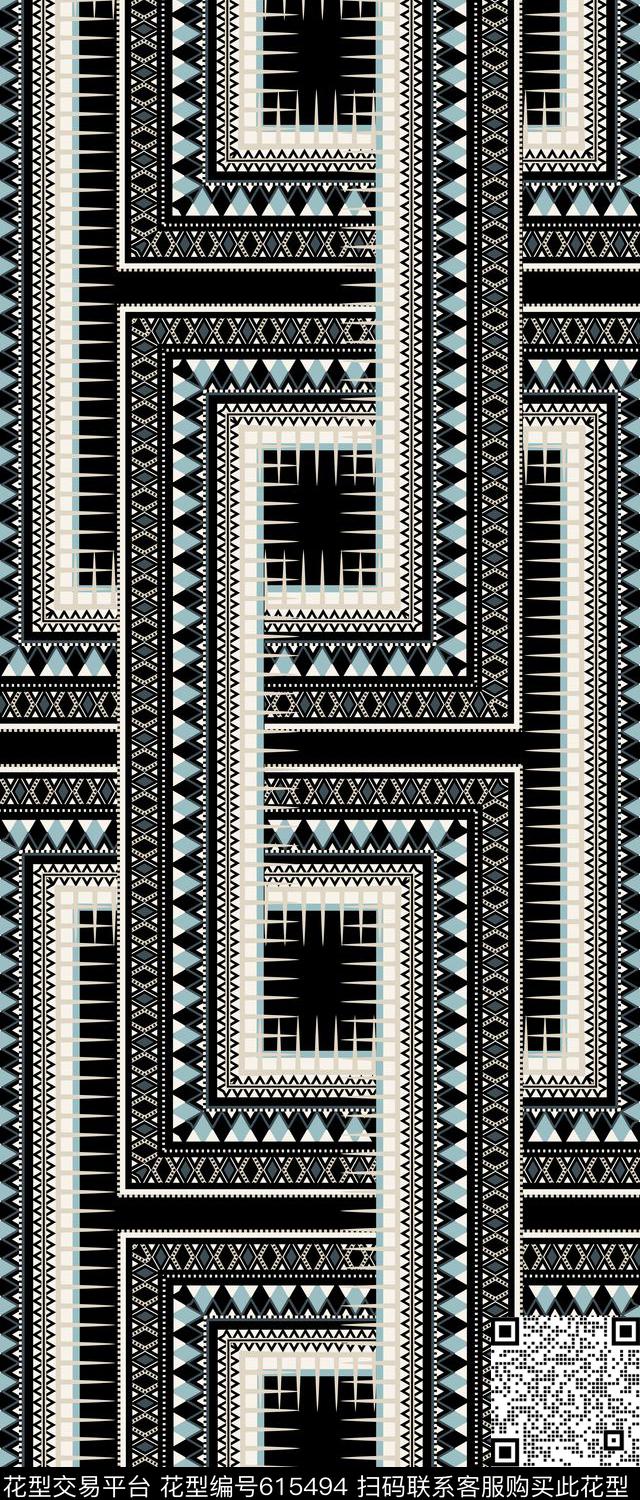 欧洲风格几何拼贴女装衬衫华亿平台小方块2017年女装新几何传统印花华亿平台下载（图片编号: 615494） - 瓦栏（Walan）