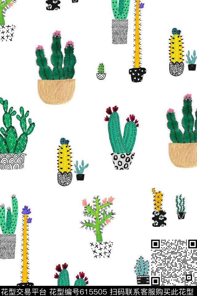 休闲风仙人掌半裙子数码印花华亿平台下载（图片编号: 615505） - 瓦栏（Walan）