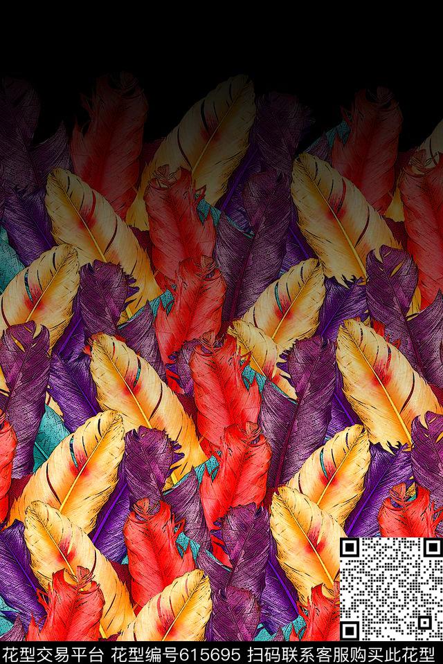 休闲创意手绘数码印花华亿平台下载（图片编号: 615695） - 瓦栏（Walan）