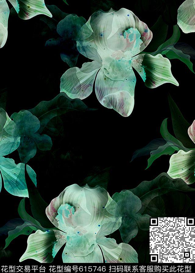 数码艺术花卉绚丽花卉花卉数码印花华亿平台下载（图片编号: 615746） - 瓦栏（Walan）