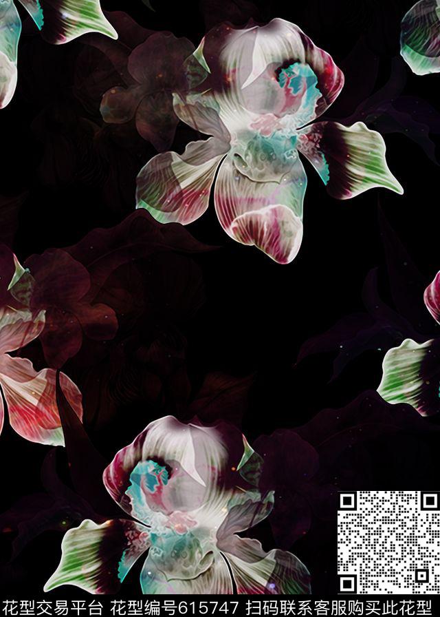 数码艺术花卉绚丽花卉花卉数码印花华亿平台下载（图片编号: 615747） - 瓦栏（Walan）