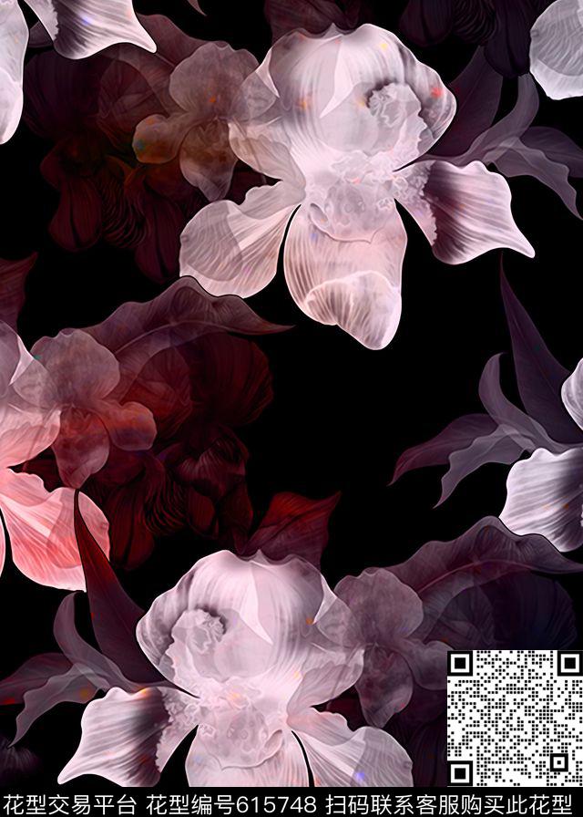 数码艺术花卉绚丽花卉花卉数码印花华亿平台下载（图片编号: 615748） - 瓦栏（Walan）