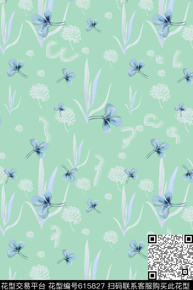 乱花小碎花花朵数码印花华亿平台下载（图片编号: 615827） - 瓦栏（Walan）