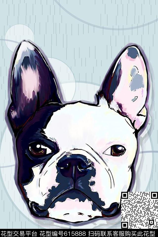 动物杜甫线条数码印花华亿平台下载（图片编号: 615888） - 瓦栏（Walan）