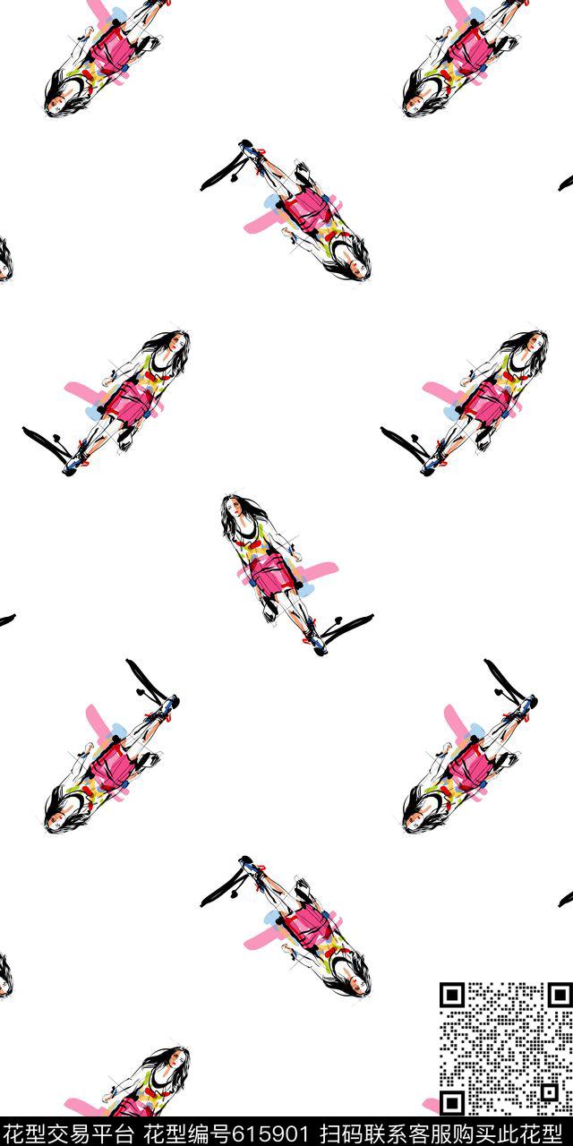 抽象手绘矢量传统印花华亿平台下载（图片编号: 615901） - 瓦栏（Walan）